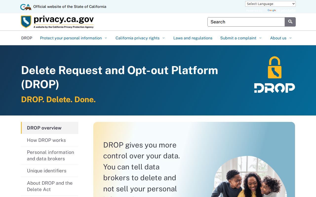 Rocklin neighbors privacy view of California data deletion options