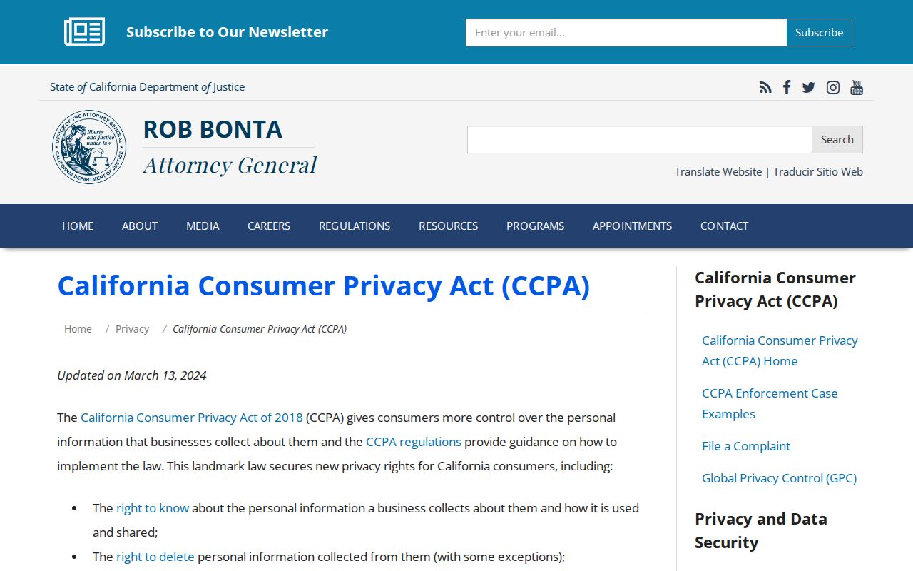 Rocklin neighbors privacy view of California Consumer Privacy Act guidance